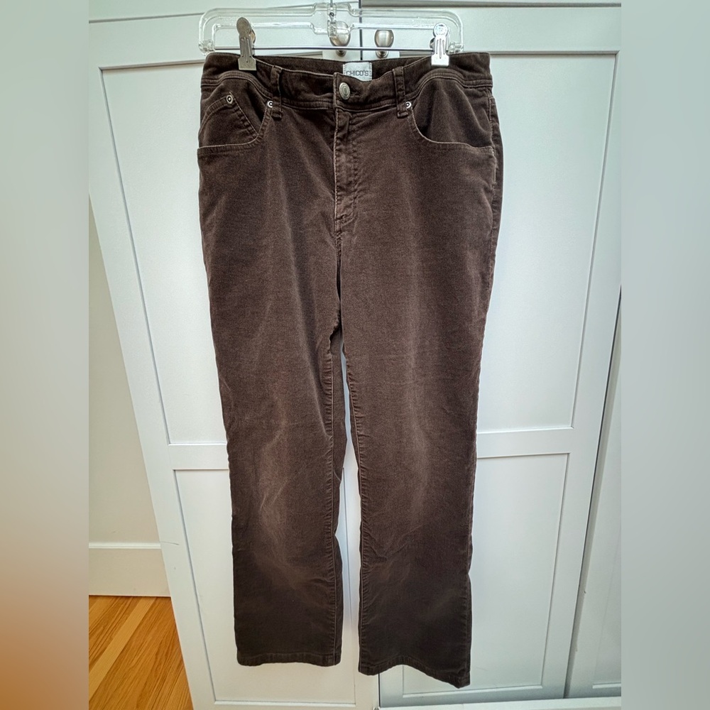 Chico's Brown Corduroy Pants size 10